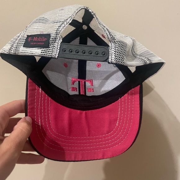 TMobile trucker hat white‎ pink black snap back - Picture 4 of 5
